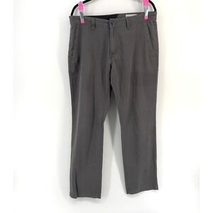 Volcom‎ Mens Gray Pants Size 34 Casual Chino Relaxed Fit 60% Cotton 30 Length